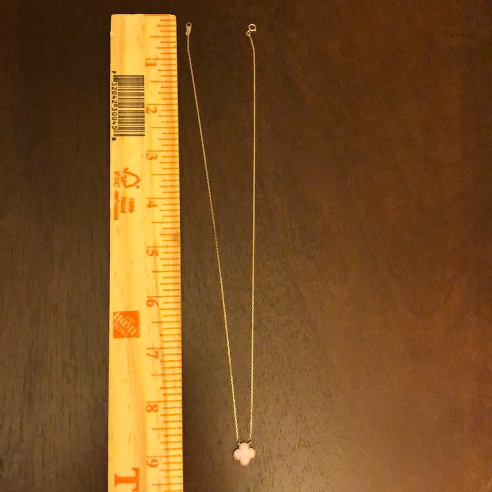 Quatrefoil genuine 14k yellow gold 18in